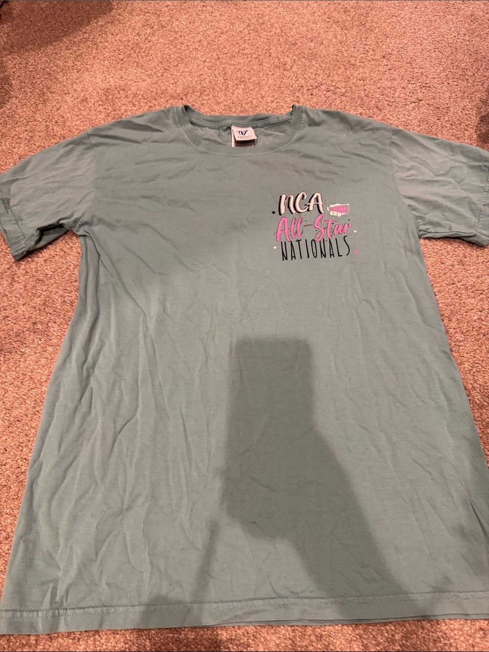 NCA All-Star Cheer Nationals Tee - Seafoam with Pink Accent